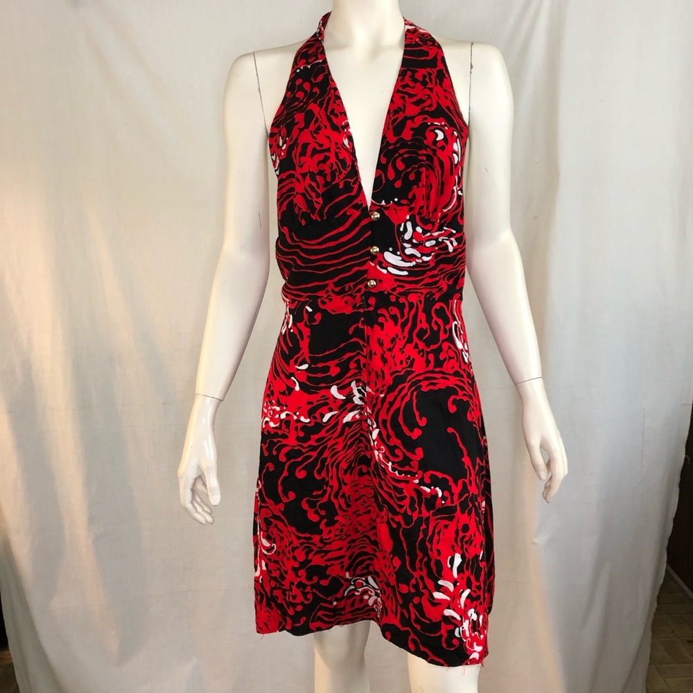 Vintage 60s / 70s custom made by Harriet’s in Hawaii halter dress size Xs/small